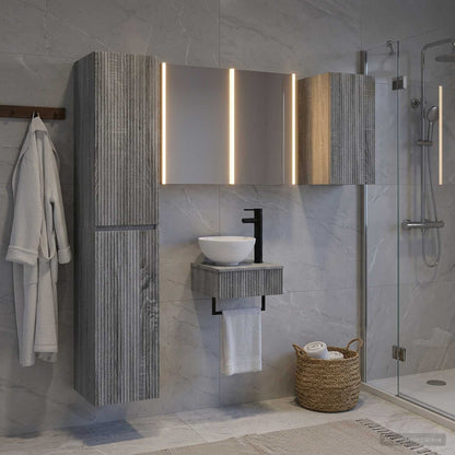 vidaXL Bathroom Furniture Set 5 pcs Grey Sonoma