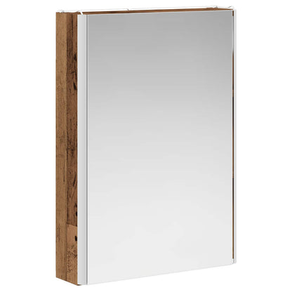 vidaXL Bathroom Furniture Set 5 pcs Old Wood Engineered Wood and Glass