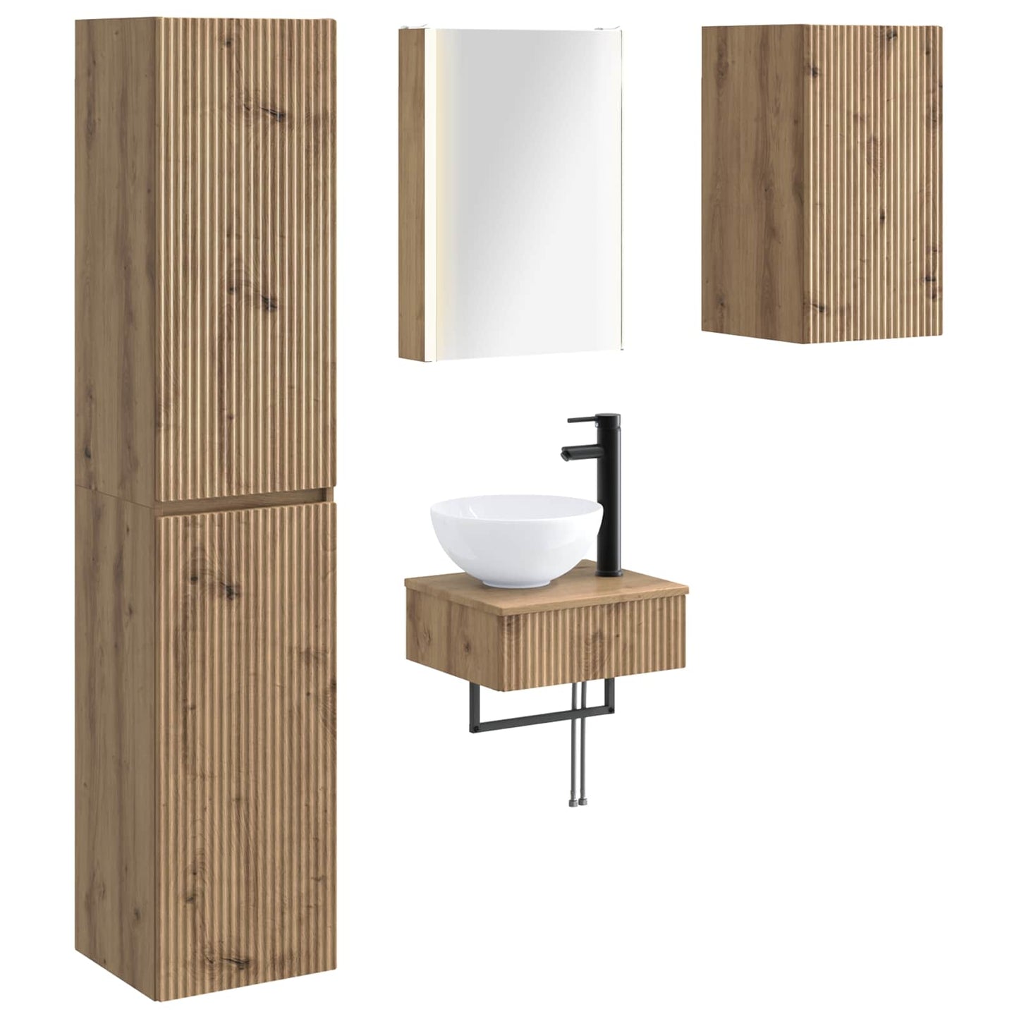 vidaXL Bathroom Furniture Set 5 pcs Artisan Oak