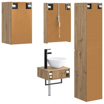 vidaXL Bathroom Furniture Set 5 pcs Artisan Oak
