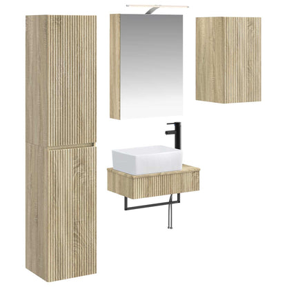 vidaXL Bathroom Furniture Set 5 pcs Sonoma Oak