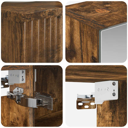 vidaXL Bathroom Furniture Set 5 pcs Smoked Oak