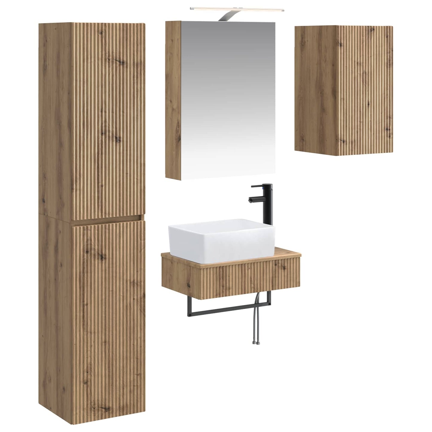 vidaXL Bathroom Furniture Set 5 pcs Artisan Oak