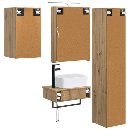 vidaXL Bathroom Furniture Set 5 pcs Artisan Oak