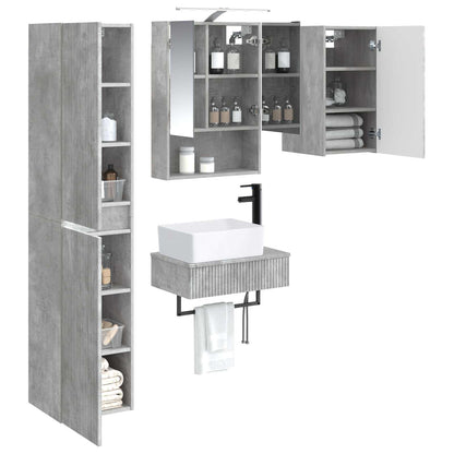 vidaXL Bathroom Furniture Set 5 pcs Concrete Grey