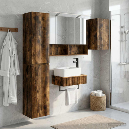 vidaXL Bathroom Furniture Set 5 pcs Smoked Oak
