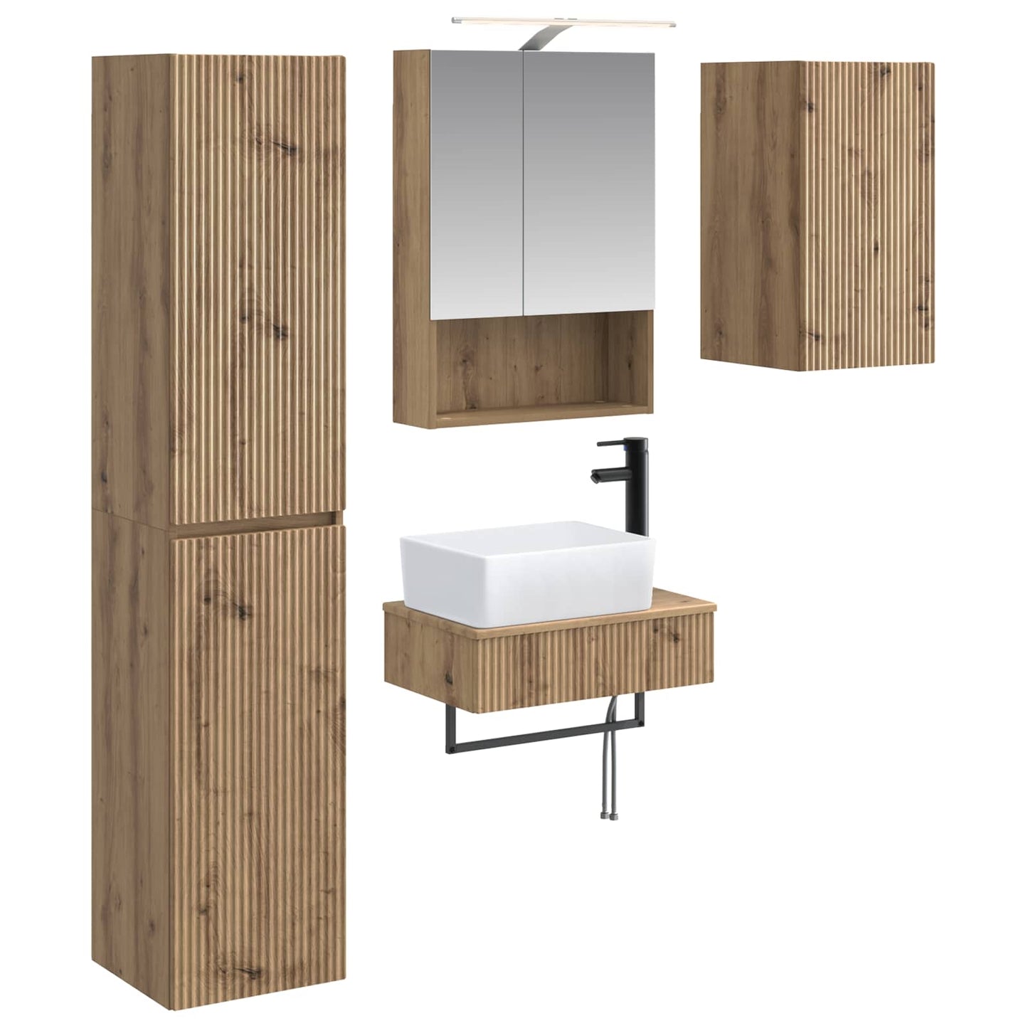 vidaXL Bathroom Furniture Set 5 pcs Artisan Oak