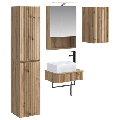 vidaXL Bathroom Furniture Set 5 pcs Artisan Oak