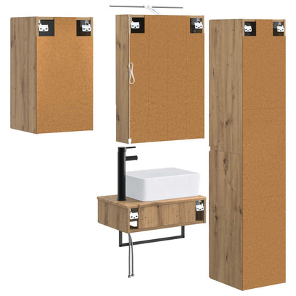 vidaXL Bathroom Furniture Set 5 pcs Artisan Oak