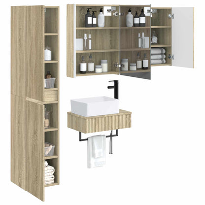 vidaXL Bathroom Furniture Set 5 pcs Sonoma Oak