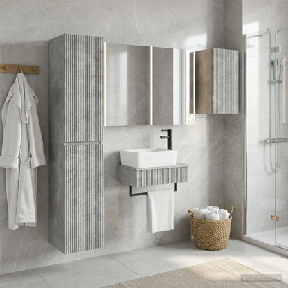 vidaXL Bathroom Furniture Set 5 pcs Concrete Grey