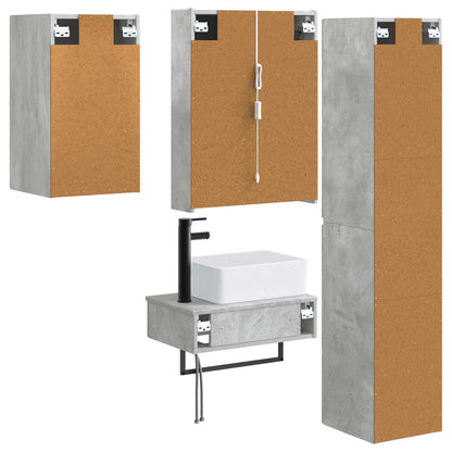 vidaXL Bathroom Furniture Set 5 pcs Concrete Grey