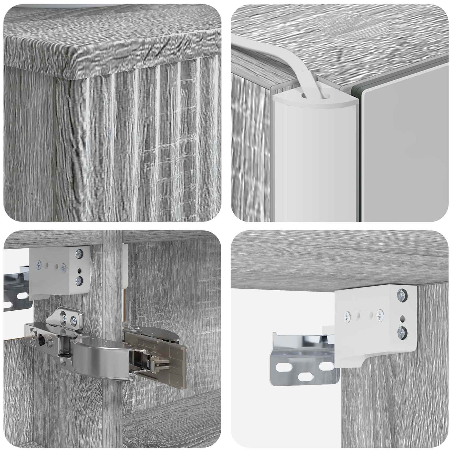 vidaXL Bathroom Furniture Set 5 pcs Grey Sonoma
