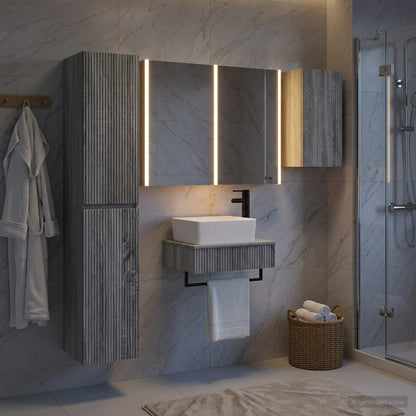 vidaXL Bathroom Furniture Set 5 pcs Grey Sonoma