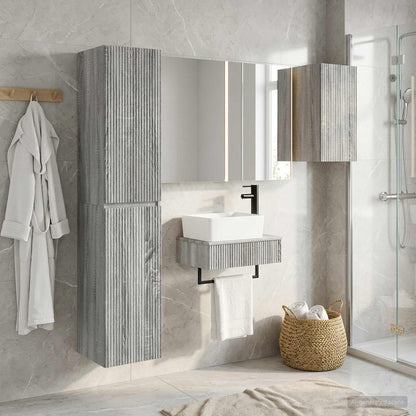 vidaXL Bathroom Furniture Set 5 pcs Grey Sonoma