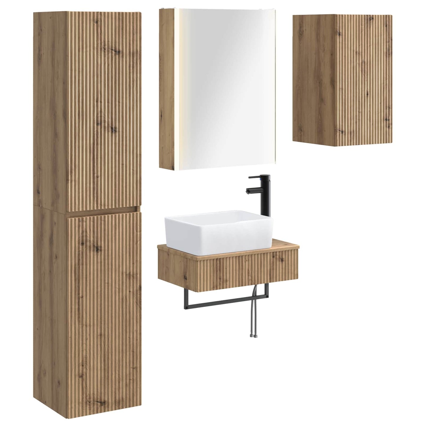 vidaXL Bathroom Furniture Set 5 pcs Artisan Oak