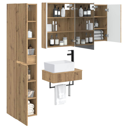 vidaXL Bathroom Furniture Set 5 pcs Artisan Oak
