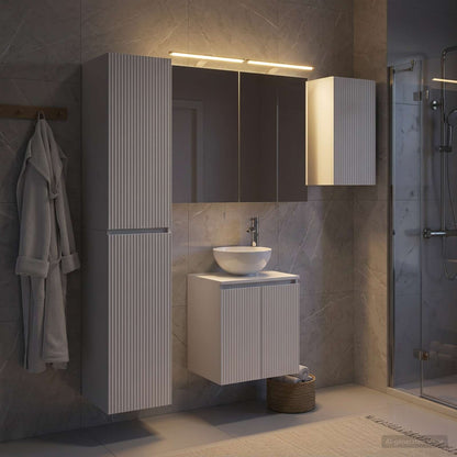 vidaXL Bathroom Cabinet Set 5 pcs White Engineered Wood