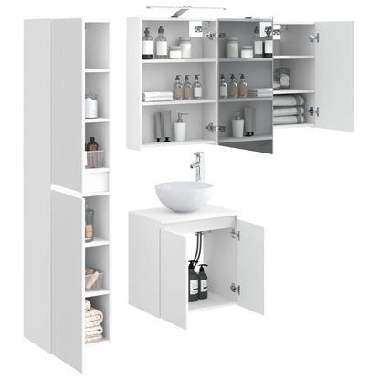 vidaXL Bathroom Cabinet Set 5 pcs White 50 x 14.5 x 70 cm