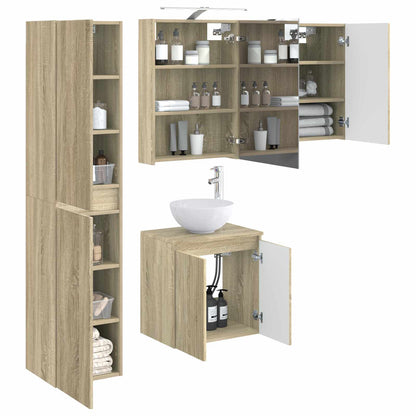 vidaXL Bathroom Cabinet Set 5 pcs Sonoma Oak 50 x 14.5 x 70 cm