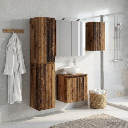 vidaXL Bathroom Cabinet Set 5 pcs Old Wood Engineered Wood