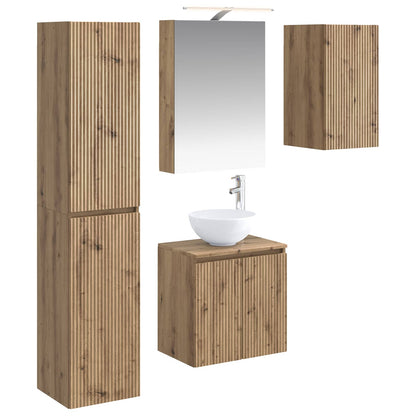 vidaXL Bathroom Cabinet Set 5 pcs Artisan Oak 50 x 14.5 x 70 cm