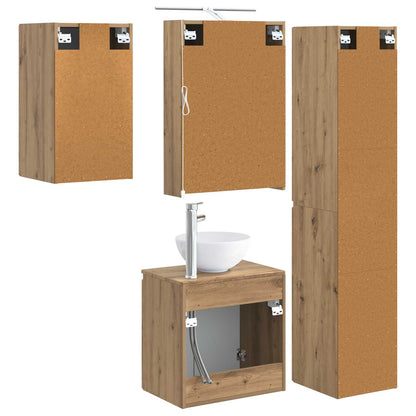 vidaXL Bathroom Cabinet Set 5 pcs Artisan Oak 50 x 14.5 x 70 cm