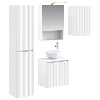 vidaXL Bathroom Cabinet Set 5 pcs White 50 x 14.5 x 70 cm