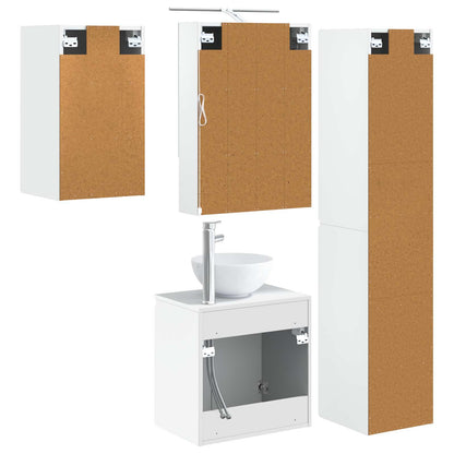vidaXL Bathroom Cabinet Set 5 pcs White 50 x 14.5 x 70 cm