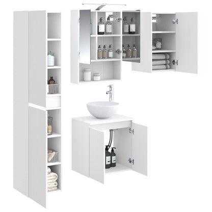 vidaXL Bathroom Cabinet Set 5 pcs White 50 x 14.5 x 70 cm