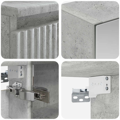 vidaXL Bathroom Cabinet Set 5 pcs Concrete Grey 50 x 14.5 x 70 cm