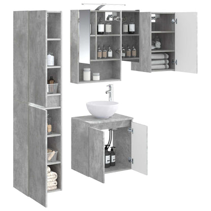 vidaXL Bathroom Cabinet Set 5 pcs Concrete Grey 50 x 14.5 x 70 cm