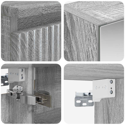 vidaXL Bathroom Cabinet Set 5 pcs Grey Sonoma 50 x 14.5 x 70 cm