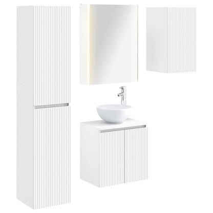 vidaXL Bathroom Cabinet Set 5 pcs White 53 x 15.5 x 70 cm