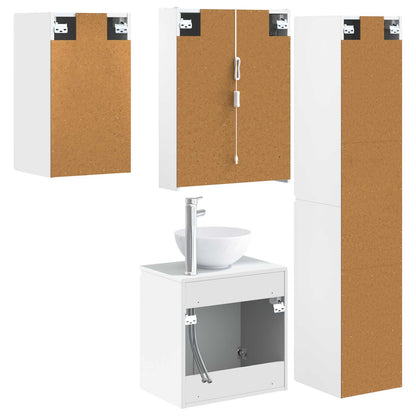 vidaXL Bathroom Cabinet Set 5 pcs White 53 x 15.5 x 70 cm