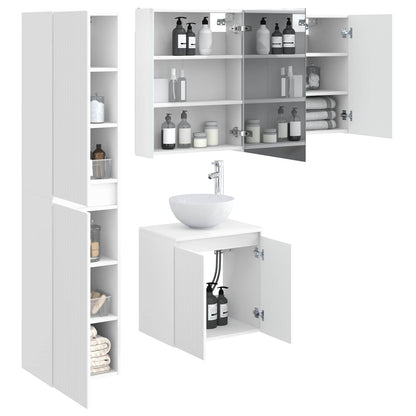 vidaXL Bathroom Cabinet Set 5 pcs White 53 x 15.5 x 70 cm