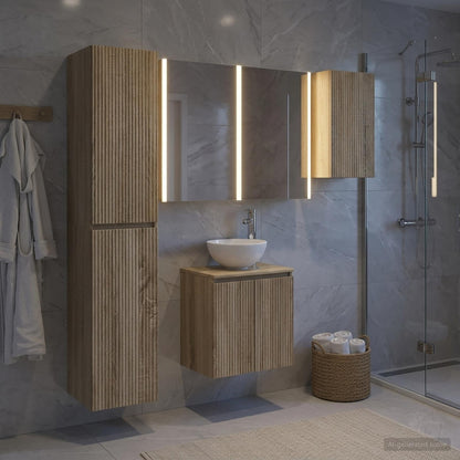 vidaXL Bathroom Cabinet Set 5 pcs Sonoma Oak Engineered Wood