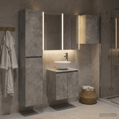 vidaXL Bathroom Cabinet Set 5 pcs Concrete Grey Engineered Wood
