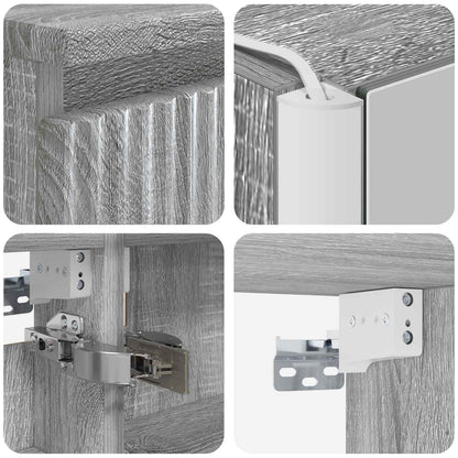 vidaXL Bathroom Cabinet Set 5 pcs Grey Sonoma 53 x 15.5 x 70 cm