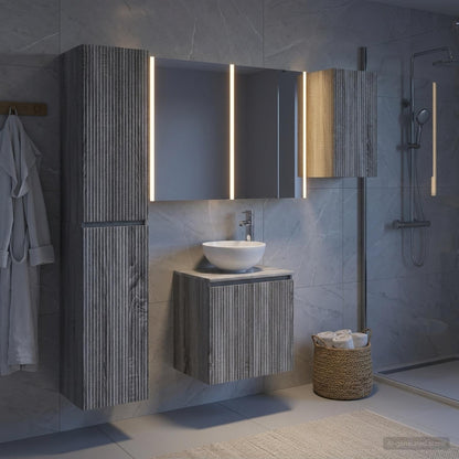 vidaXL Bathroom Cabinet Set 5 pcs Grey Sonoma Engineered Wood