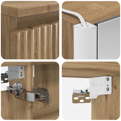 vidaXL Bathroom Cabinet Set 5 pcs Artisan Oak 53 x 15.5 x 70 cm