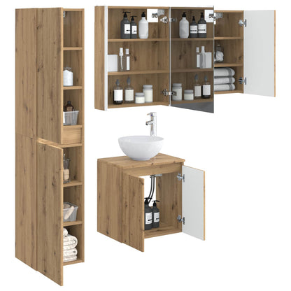 vidaXL Bathroom Cabinet Set 5 pcs Artisan Oak 53 x 15.5 x 70 cm