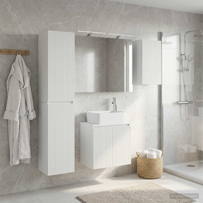 vidaXL Bathroom Cabinet Set 5 pcs White Engineered Wood