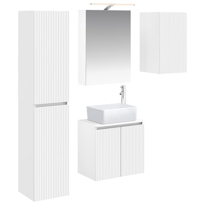 vidaXL Bathroom Cabinet Set 5 pcs White 50 x 14.5 x 70 cm