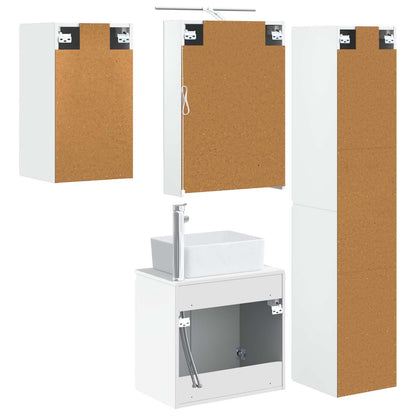 vidaXL Bathroom Cabinet Set 5 pcs White 50 x 14.5 x 70 cm