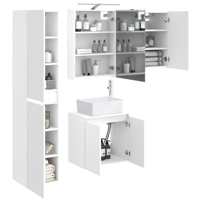 vidaXL Bathroom Cabinet Set 5 pcs White 50 x 14.5 x 70 cm