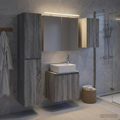 vidaXL Bathroom Cabinet Set 5 pcs Grey Sonoma Engineered Wood