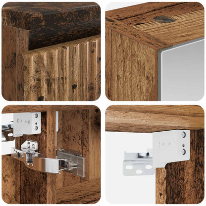 vidaXL Bathroom Cabinet Set 5 pcs Old Wood 50 x 14.5 x 70 cm