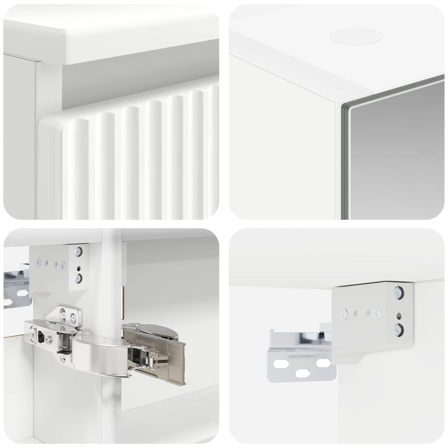 vidaXL Bathroom Cabinet Set 5 pcs White 50 x 14.5 x 70 cm
