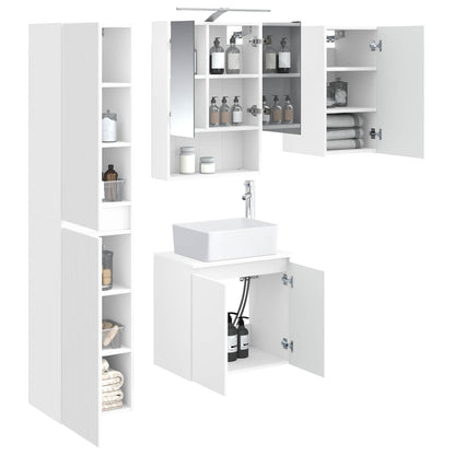 vidaXL Bathroom Cabinet Set 5 pcs White 50 x 14.5 x 70 cm
